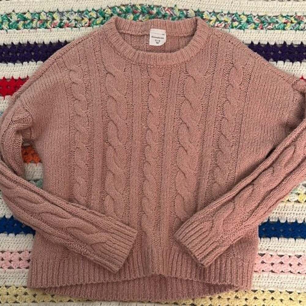 Abercrombie Kids Pink Cable Knit Sweater
